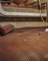 Crawl space drainage matting installed in a home in Roberta