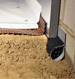 A crawl space encapsulation and insulation system, complete with drainage matting for flooded crawl spaces in West Point